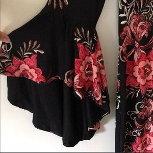 Roz & Ali Print Flare/Bell Sleeve Dress